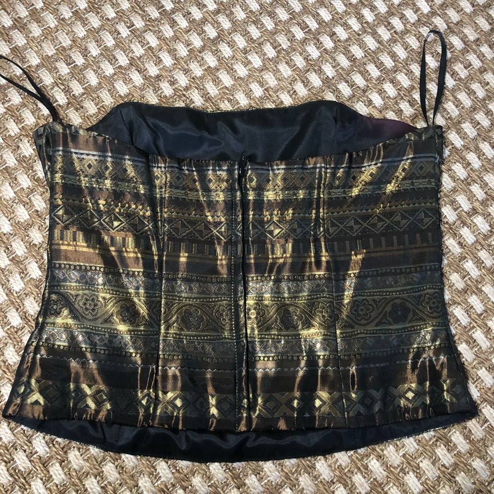 Scott McClintock Sexy Gold Women’s Size 10 Acetate Bustier - Picture 4 of 9